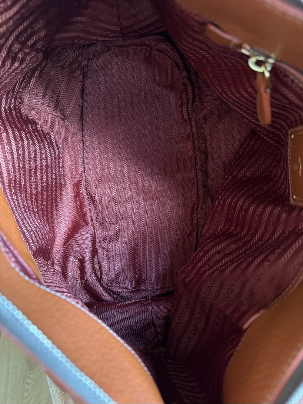 Prada Vitello Daino Leather Satchel Shoulder Bag - Picture 12 of 15